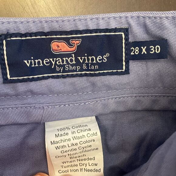 Vineyard Vines Slim Fit Breaker Pants Boys/Men Size 28x28 100% Cotton Light Blue - Picture 3 of 9